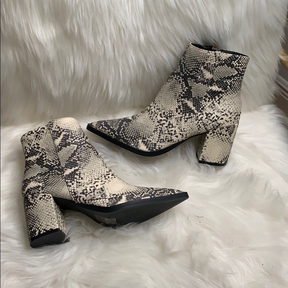 Brand new snake skin booties